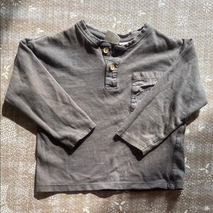 Zara Charcoal Kids Long Sleeve Tee